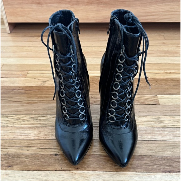 saint laurent lace up booties ankle boots - Picture 4 of 14